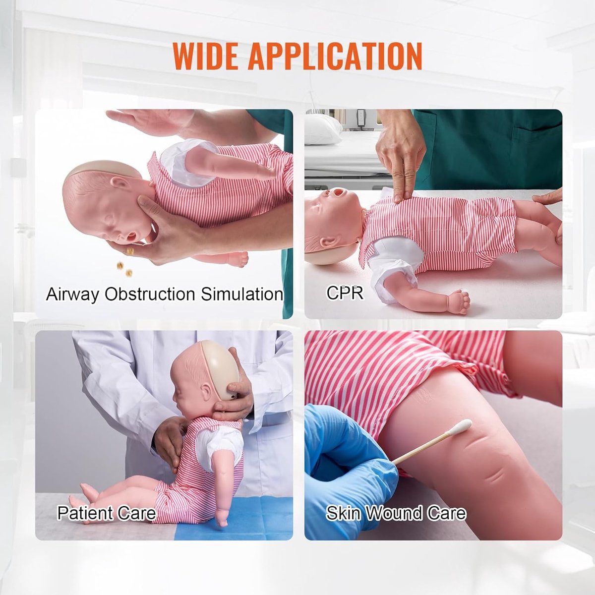 Baby Reanimatiepop - Oefenpop Baby - EHBO Training - Realistisch Model - 56 cm - Huidkleurig — cadeau in Cadeau-ideeën - foto 4