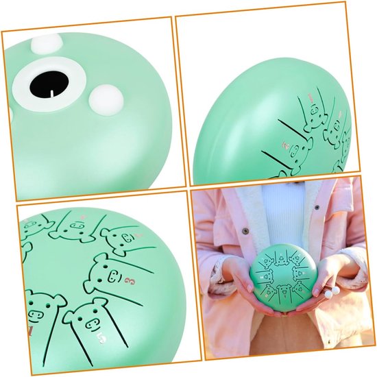 Tong trommel - Steelpan percussie - Muziek maken - Resonerend geluid - 5.5 inch - Groen — afbeelding 2