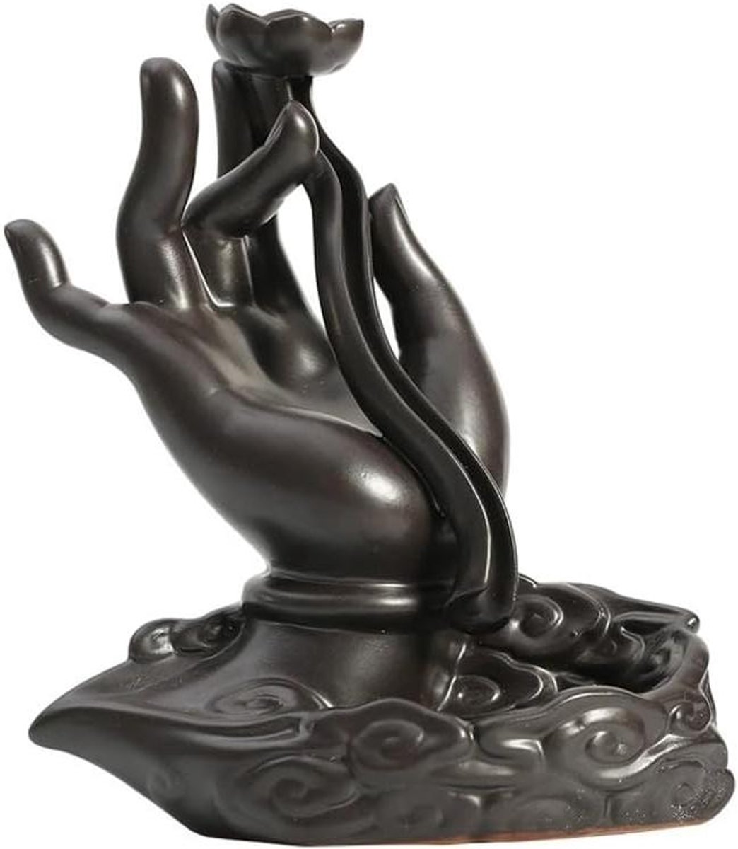 Wierookhouder - Keramische brander - Sfeer creëren - Terugstroom effect - 14.3x8.3x17.2cm - Uniek ontwerp