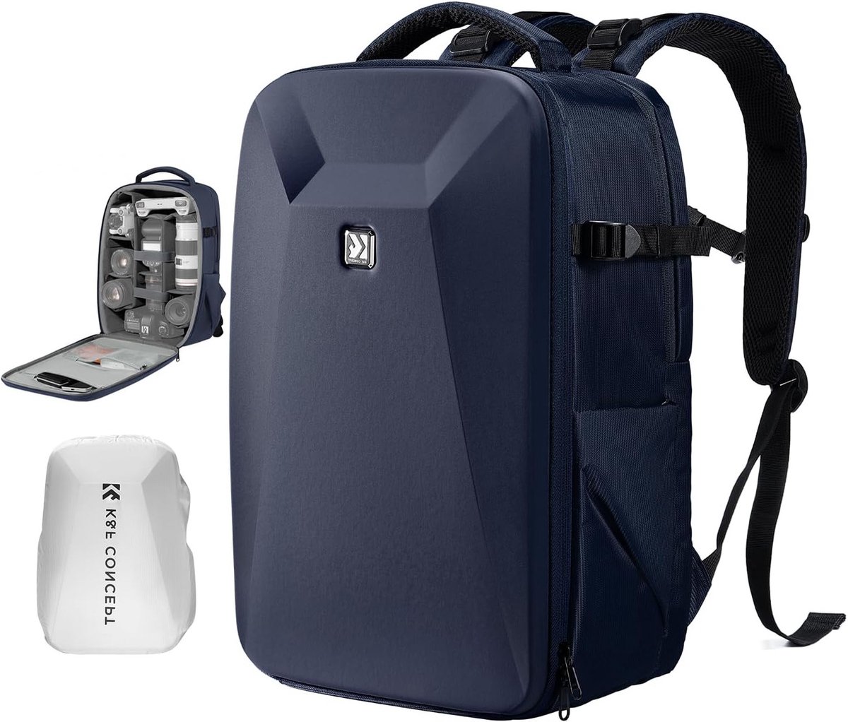 Camera Backpack voor DSLR en Laptop tot 15.6 Inch, Waterdichte Fototas, Geschikt voor Canon, Nikon, Sony en DJI Mavic Drone