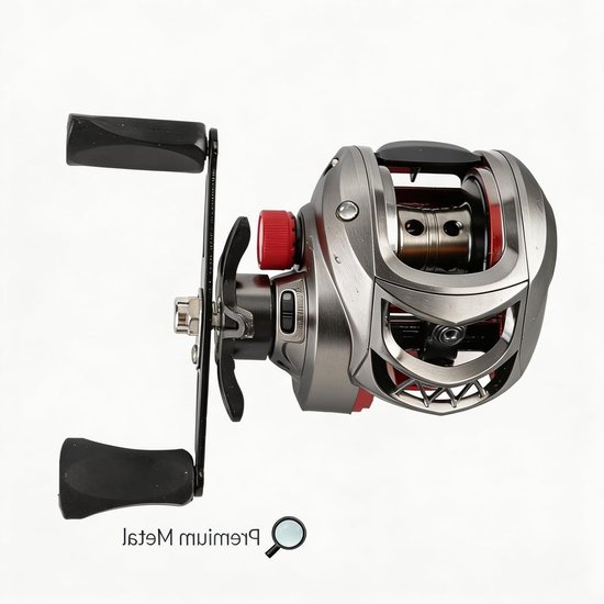 Lichte en duurzame baitcasting reel voor lange worpen, ideaal voor zout- en zoetwatervissen met anti-explosielijnfunctie (linkshandig) — afbeelding 4