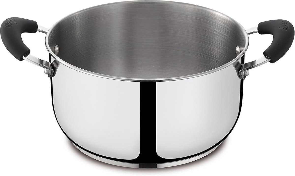 Ronde Stoofpan met 2 Handvatten 22 cm - 4 Liter RVS Kookpan