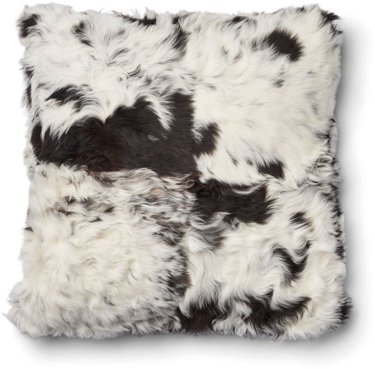 Sheepskin House Toscana Lam Kussen - Dubbelzijdig - 40x40 cm Black/White Mix