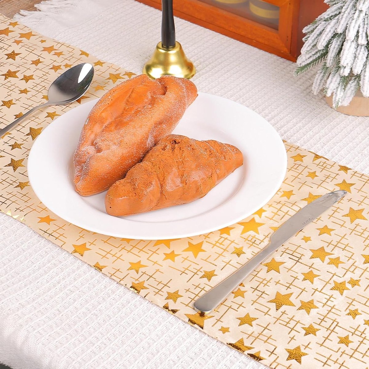 Tafelloper - Feestdecoratie - Tafel aankleden - Gouden reliëf - 457 cm lengte - Goud