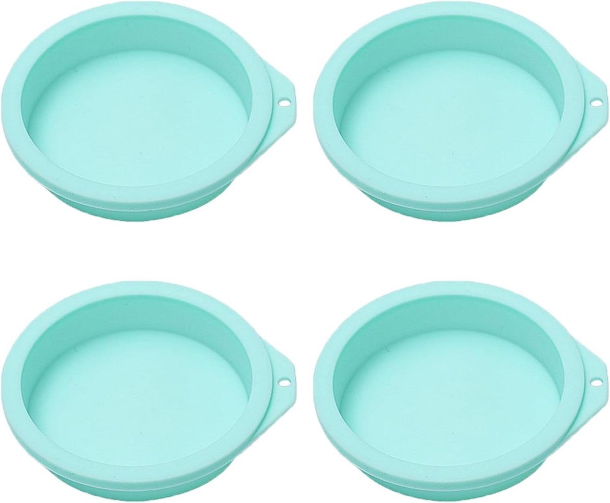 Airfryer Bakvorm - Siliconen Ramekins - Desserts Bakken - Non-stick Coating - 4 Stuks - Blauw