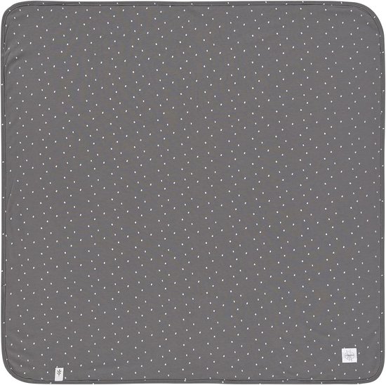 Baby knuffeldeken - Zachte baby deken - Knuffelen en spelen - GOTS gecertificeerd - 80 x 80 cm - Antraciet — afbeelding 4