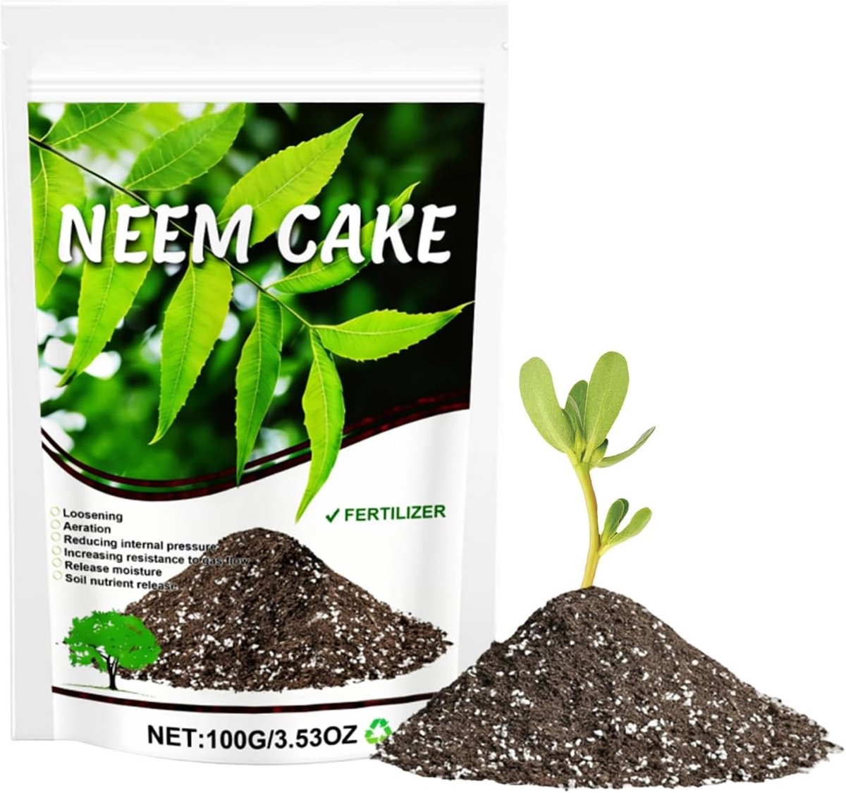 Potgrond Mengsel - Plantenvoeding Aarde - Voor Alle Planten - Voorkomt Wortelrot - 100 gram - Bruin