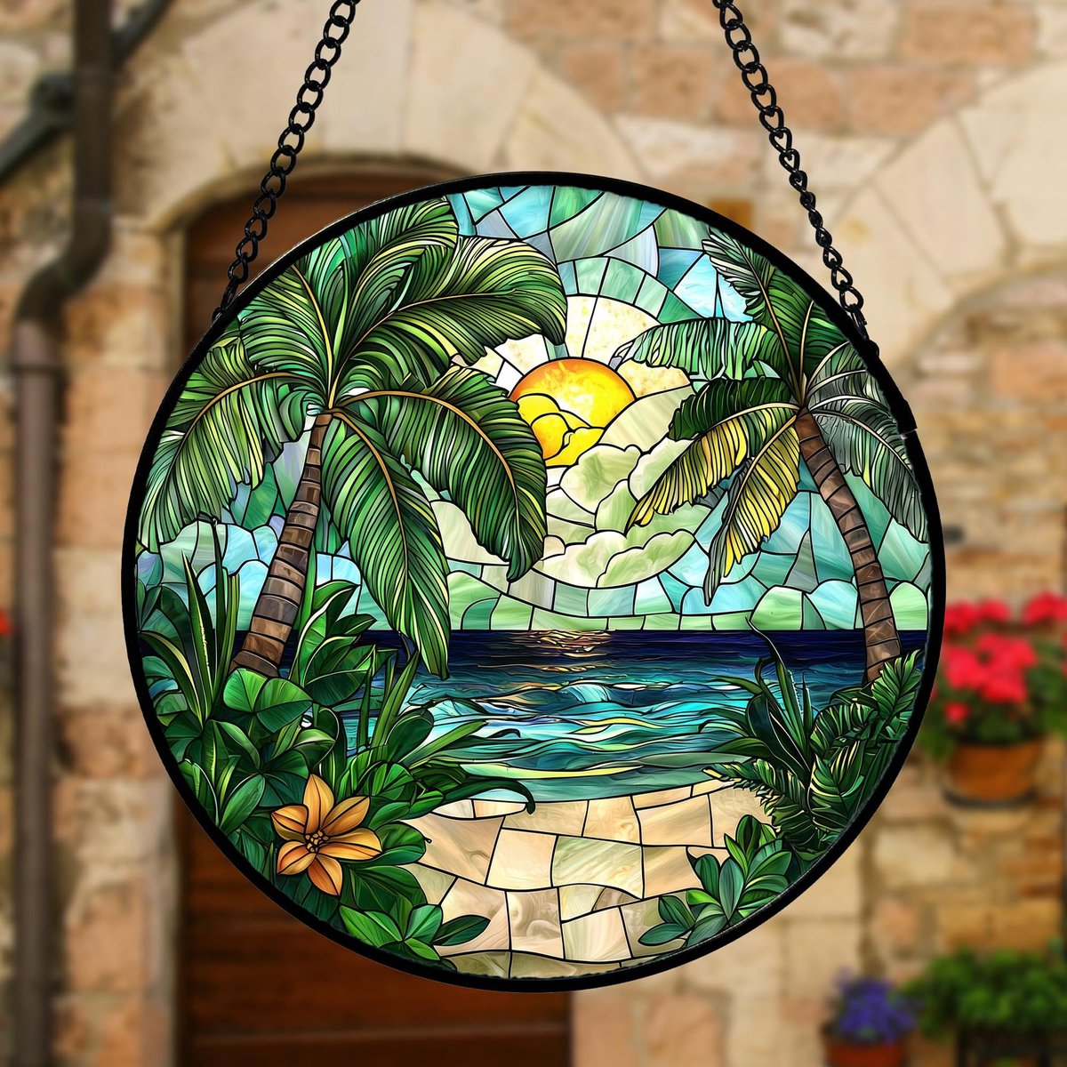 Glazen Zonnevanger | Transparante maanvormige zonnevanger/dromenvanger | Elegante raamdecoratie die een warme sfeer in huis creëert | Woondecoratie | 16 cm | Stijl 16