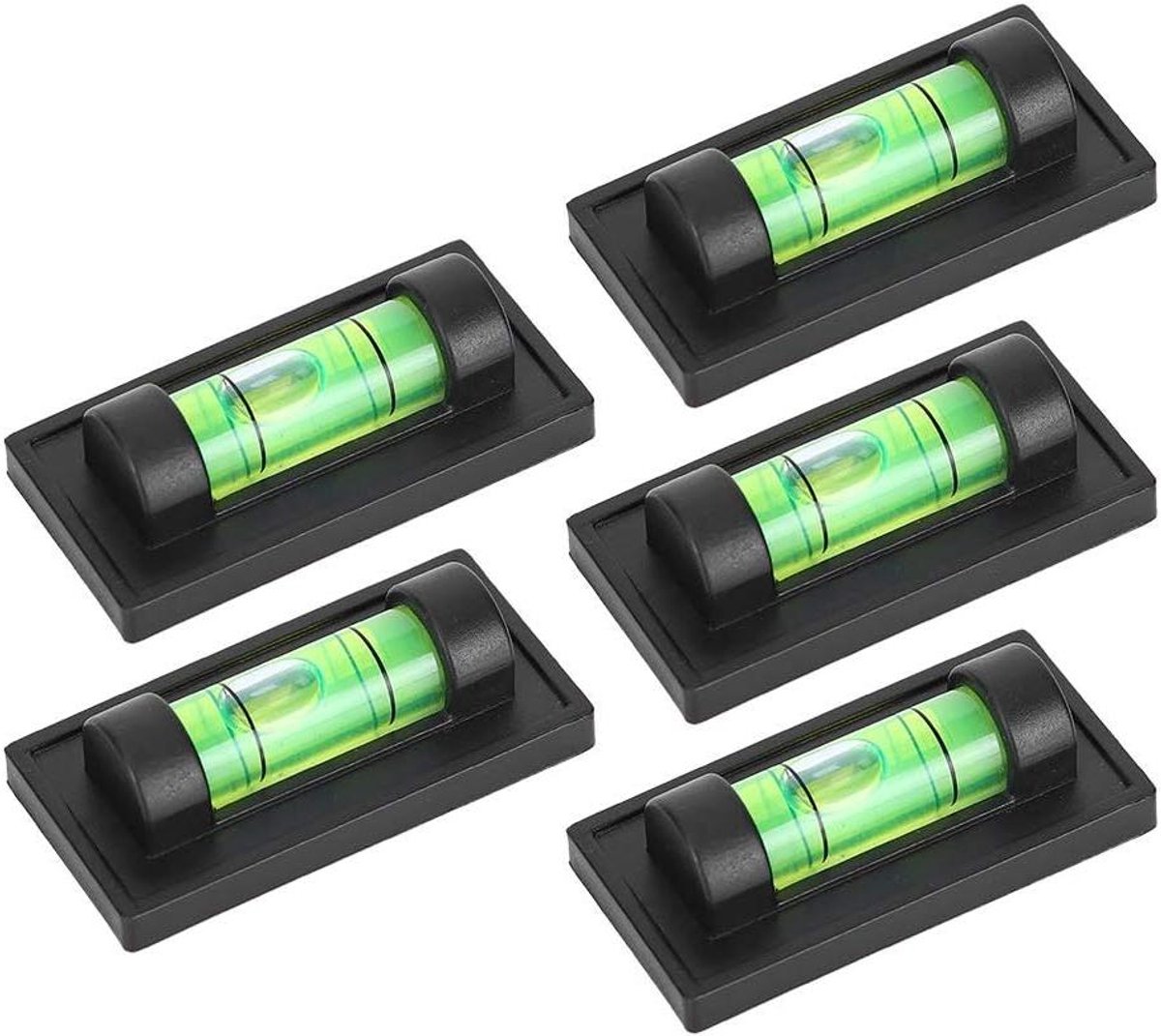 Waterpas Set - Meetinstrument - Apparatuur Stellen - Magnetische Beugel - 5 Stuks - Zwart