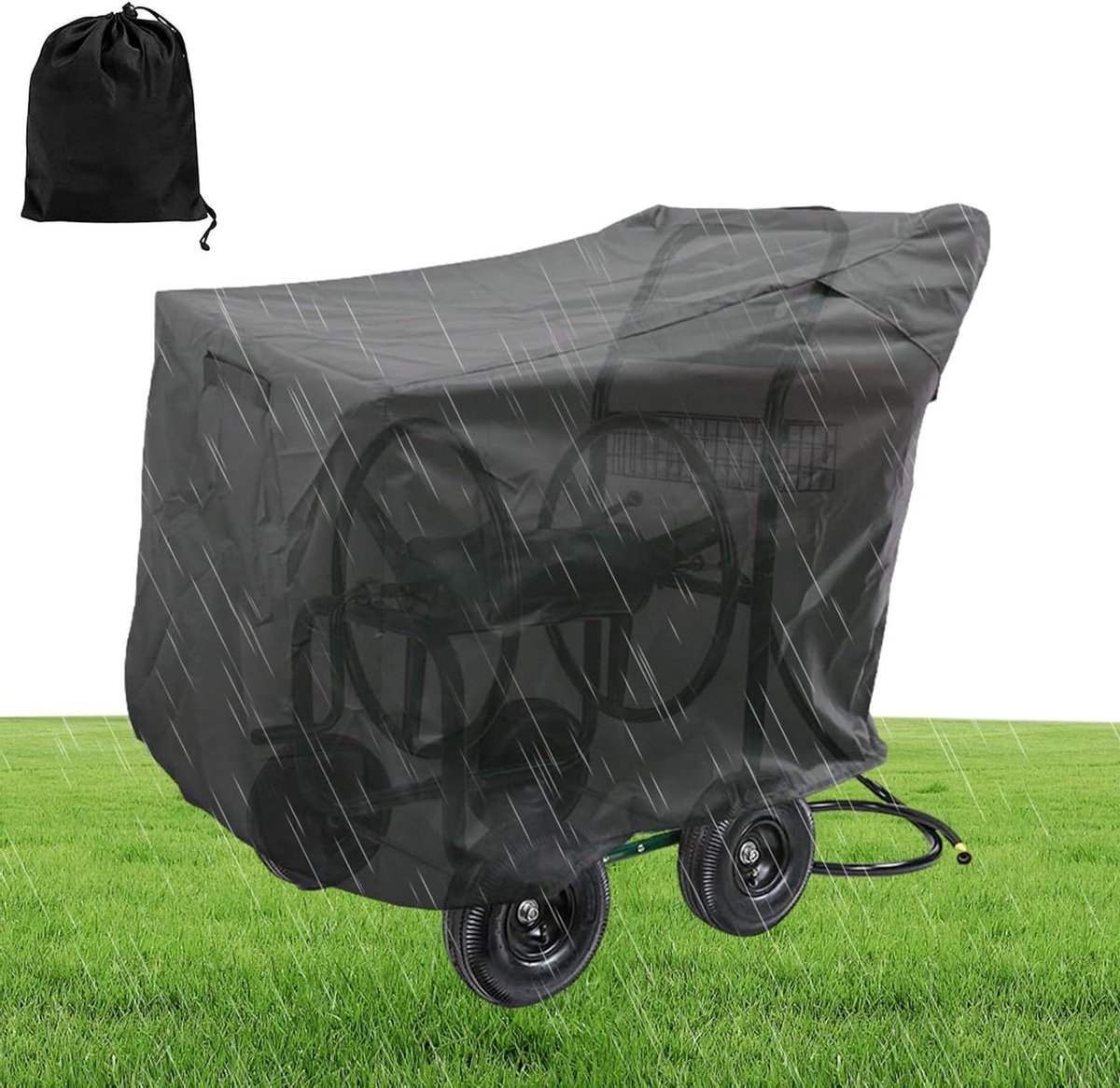 Slanghaspel Kar - Beschermhoes Kar - Tuinonderhoud Vereenvoudigen - Waterdicht Oxford Materiaal - 61 x 75 x 75 cm - Zwart