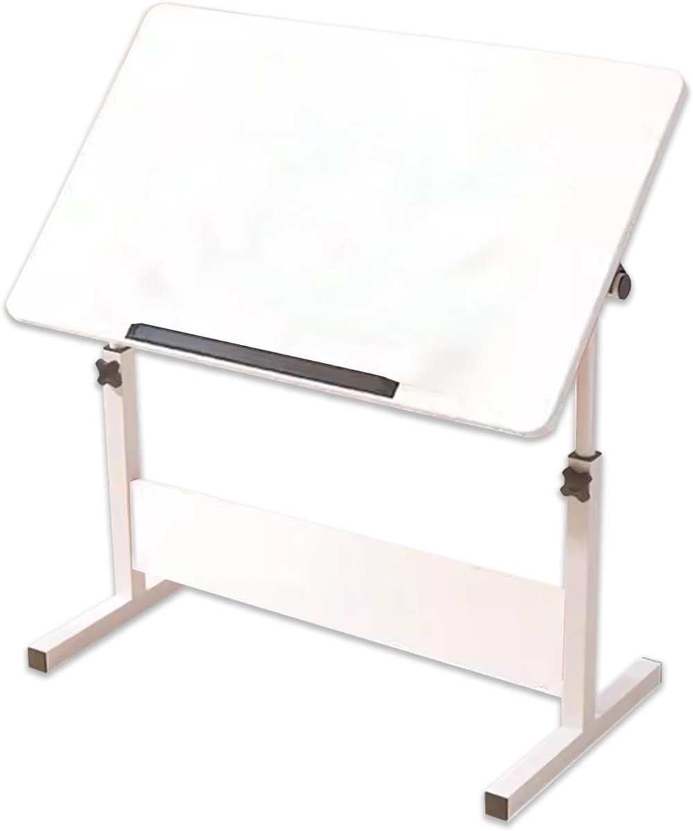 Verstelbare Tekentafel - Bureau Tekenen - Creatief Werk - Hoek & Hoogte Instelbaar - 50x80cm - Wit