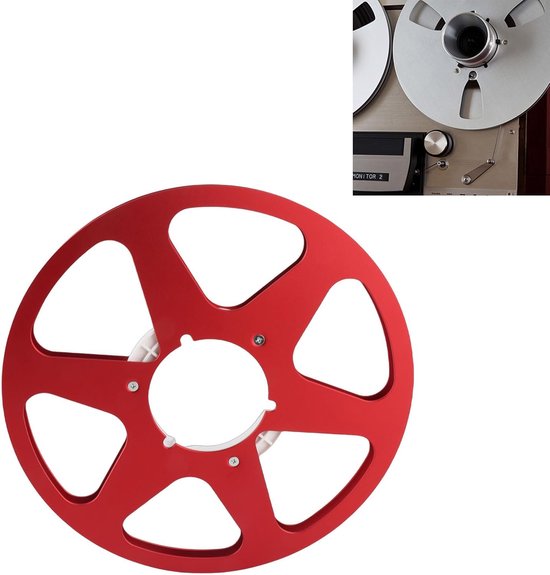 Lege Tape Spoel - Opwindspoel Spoel 1/4 inch - Audio Opnemen - Universele NAB Hub - 10 Inch - Rood van Merkloos — afbeelding 3
