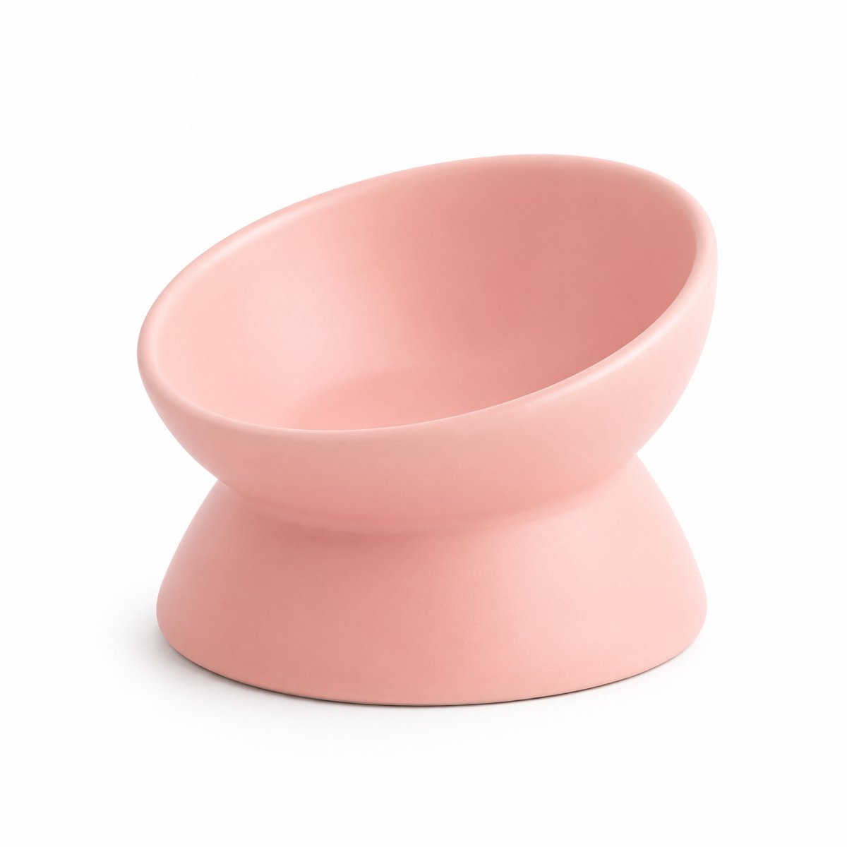 Heuts Goods - Voerbak Kat - Voerbak Hond - Hondenbak - Hondenvoerbak - Katten Voerbak - Schuin - Keramisch - Tower - Stevig - Roze