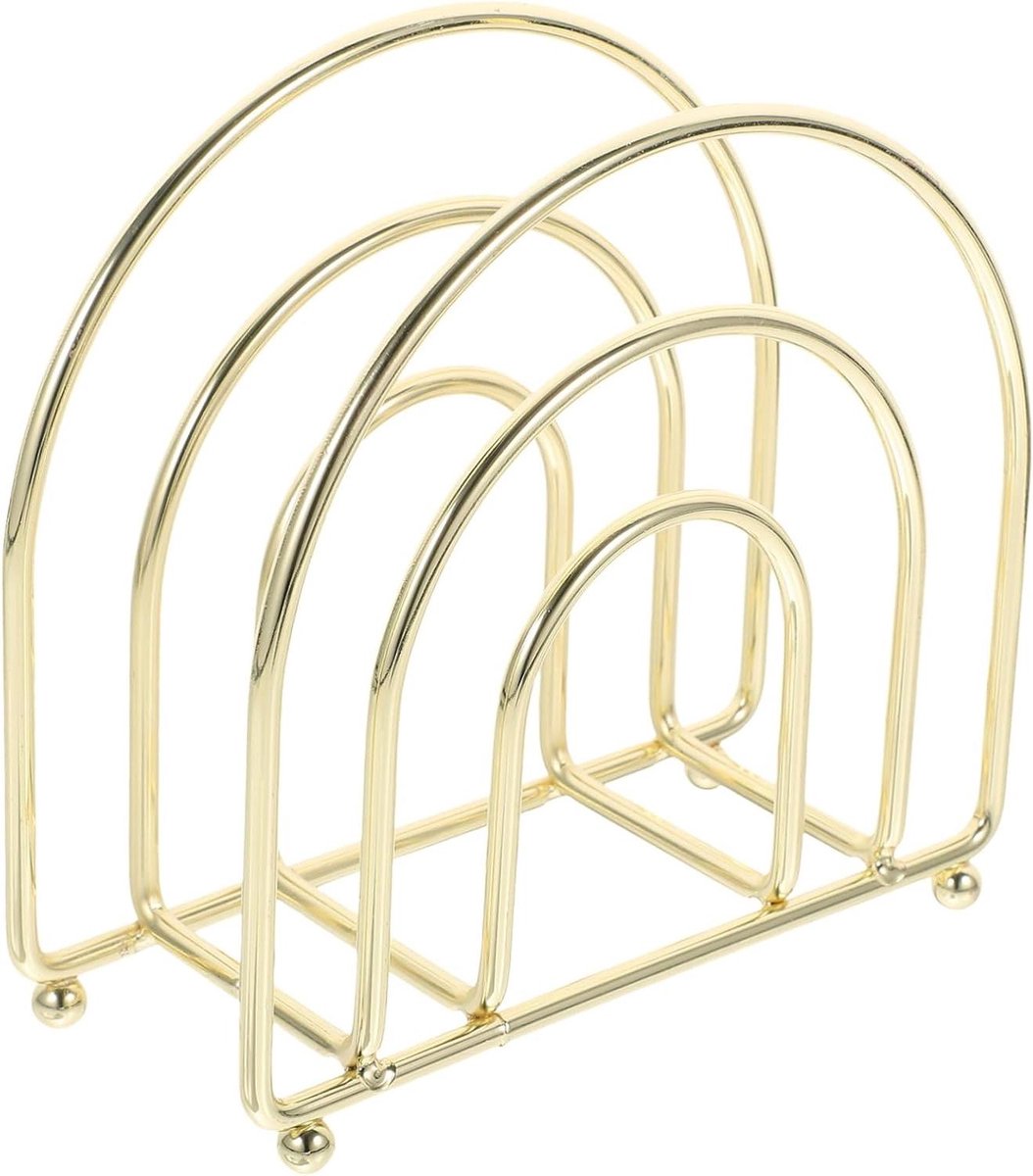 Servethouder - Servetdispenser - Keuken Organiseren - Stevig IJzer - 14 cm - Goud