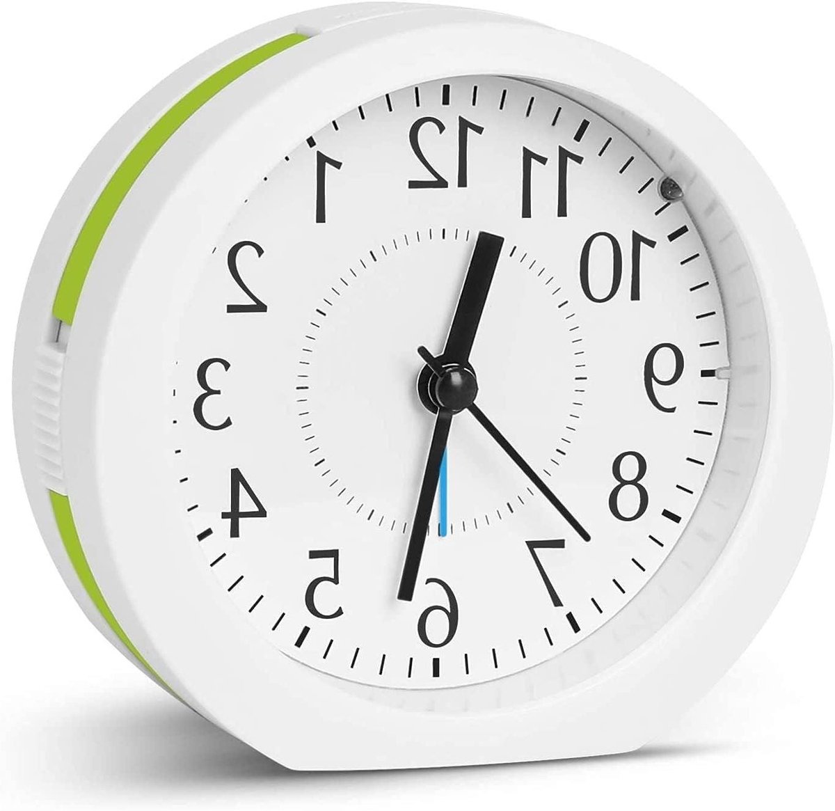 Analoge Wekker - Klok met Muziek - Wakker Worden - Stil Tikken - Groot Display - Groen