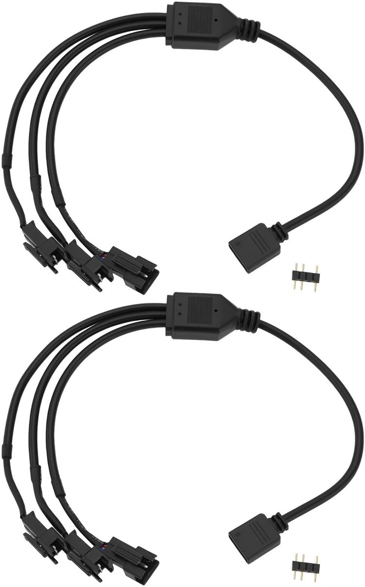 aladdien Split Cable - 5V 3Pin Adapter - 30CM - PC LED Strips - 1 naar 3 - Verhoog de verlichting van je gaming setup - Geschikt voor compute...