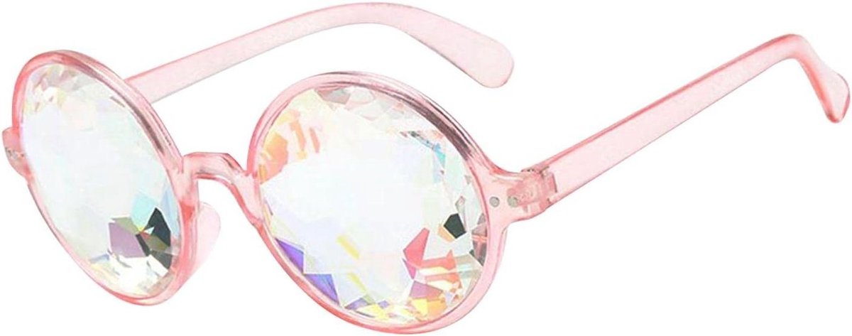 Caleidoscoop Bril - Rave Eyewear - Feest Accessoire - Unieke Effecten - 13.6 cm - Zwart