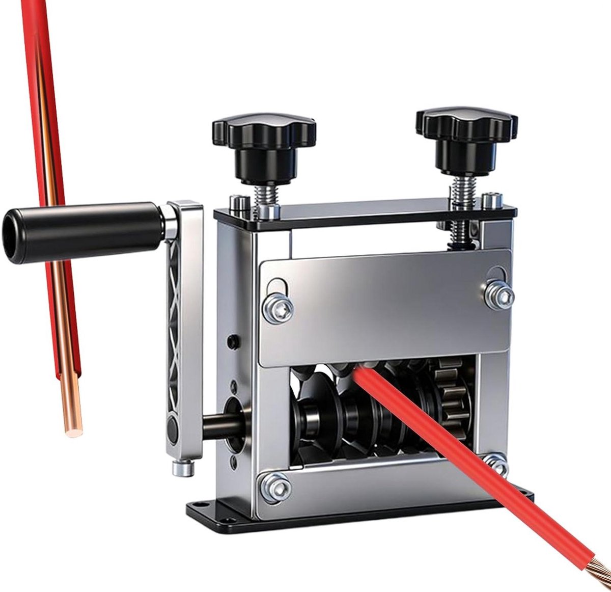 Koperdraad Stripmachine - Kabel Stripper - Afval Koper Strippen - Verstelbaar 1-17 Mm - 6-Gats Dubbel - Zilver