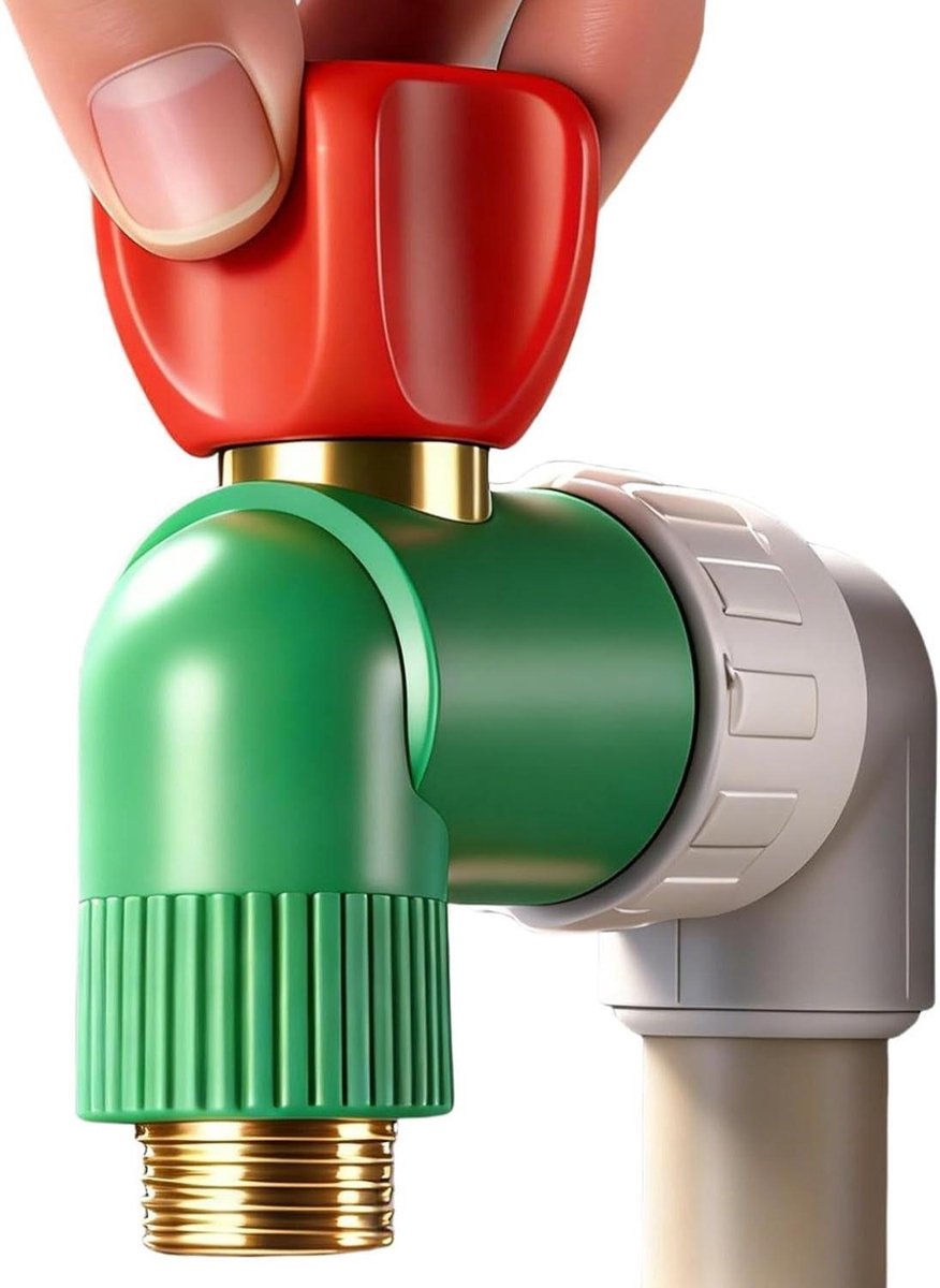 Hoekstopkraan - Waterkraan Ventiel - Waterleiding Aansluiten - Ingebouwde Drukvermindering - Standaard Interface - Zilverkleurig