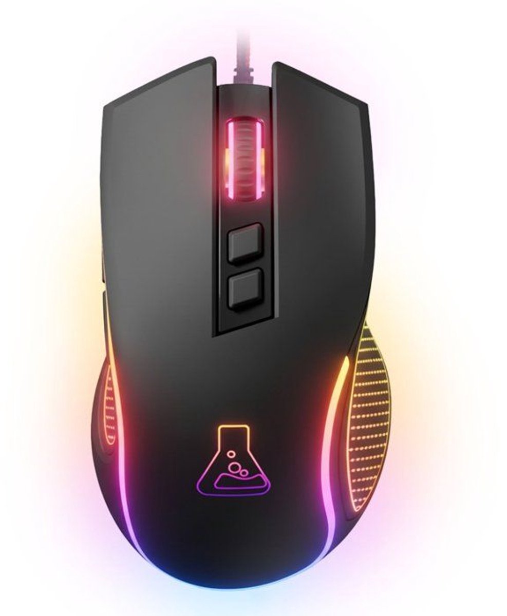 Bedrade gamingmuis - THE G-LAB - KULT THORIUM - 12800 DPI - Ergonomisch - 7 knoppen - RGB-achtergrondverlichting