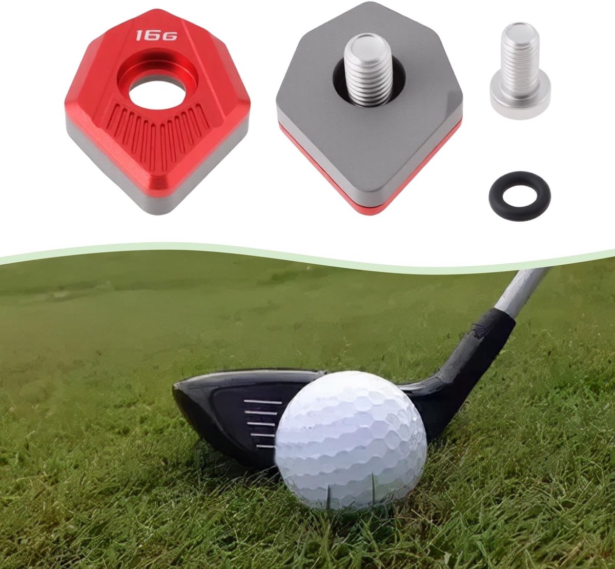 aladdien - Golf Club Head Weights - 14g Gewicht - Voor Drivers - Rood - Verbeter je swings - Golfaccessoires - Geschikt voor Cobra King SZ Speedzone..