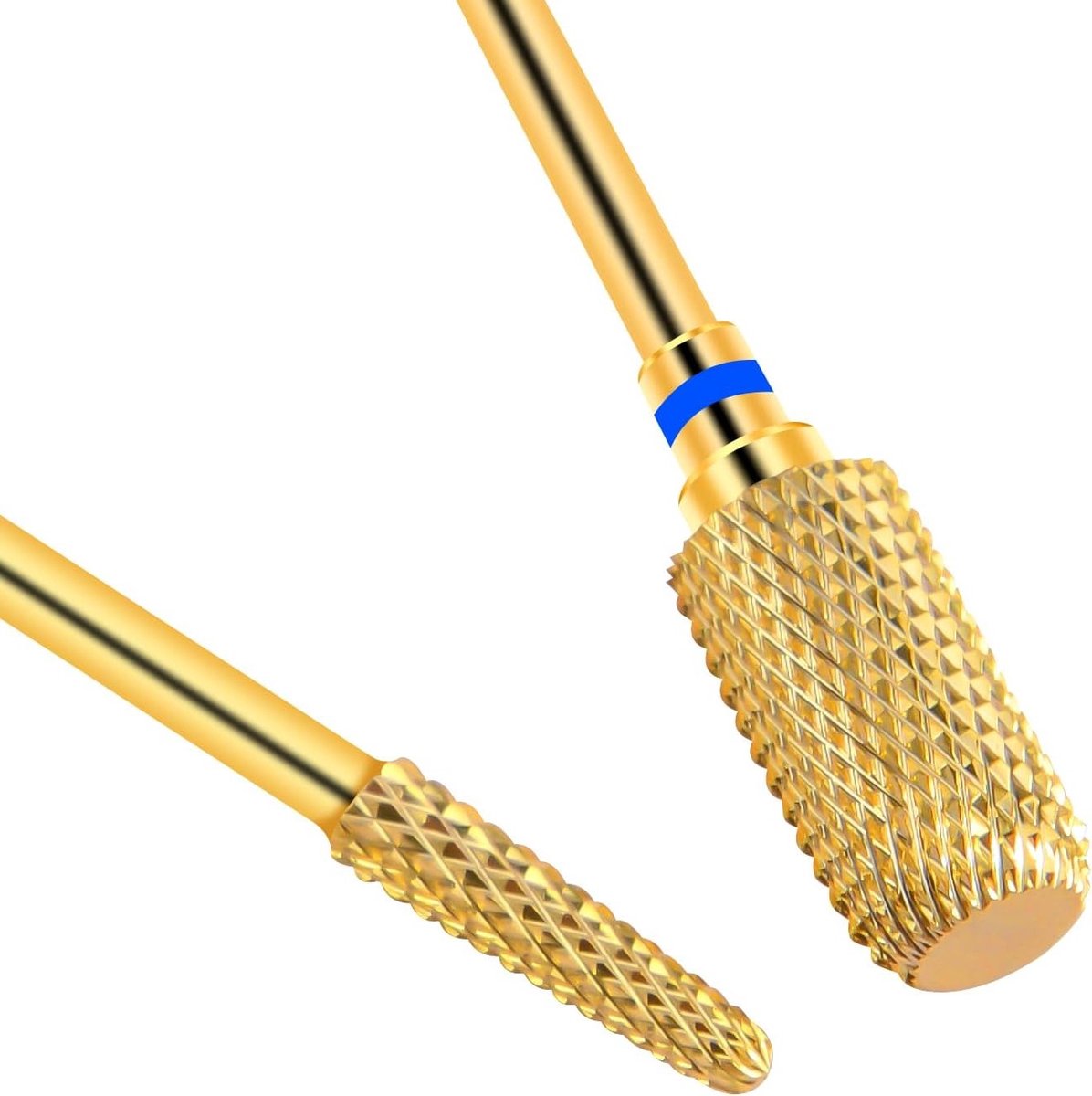 2 Stuks Nagelfrees Bits van Wolframcarbide voor Gel en Acrylnagels, Medium Korrelverwijdering, 3/32 Inch Accessoires voor Manicure en Pedicure, Cilinder en Paraplu Vorm