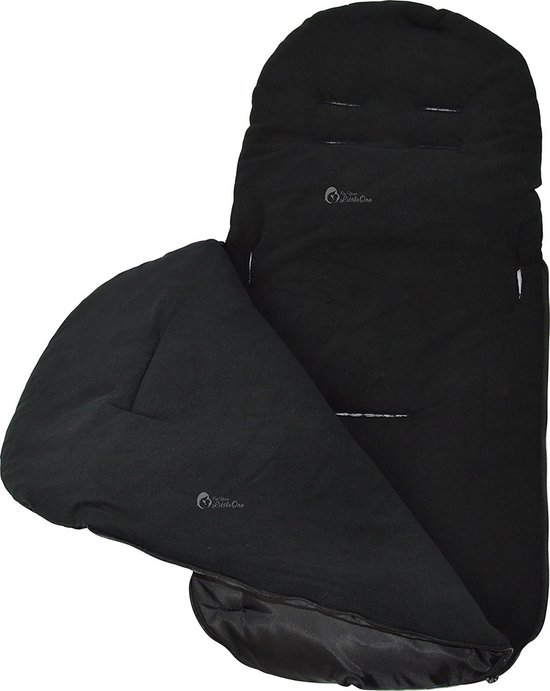 Kinderwagen Voetenzak - Warm Buideltje - Comfortabel Reizen - Wind- en Waterdicht - 46 x 40 cm - Zwart — afbeelding 2