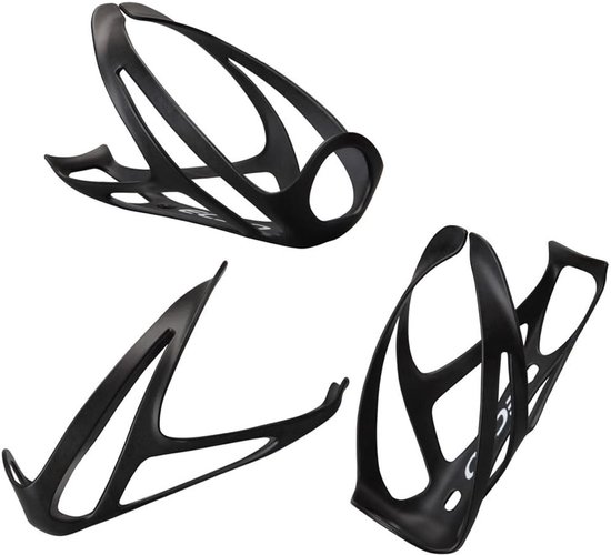 Fiets Bekerhouder - Bidonhouder Stuur - Hydratatie Onderweg - Lichtgewicht Carbon Mix - 74mm Diameter - Mat Zwart — afbeelding 2
