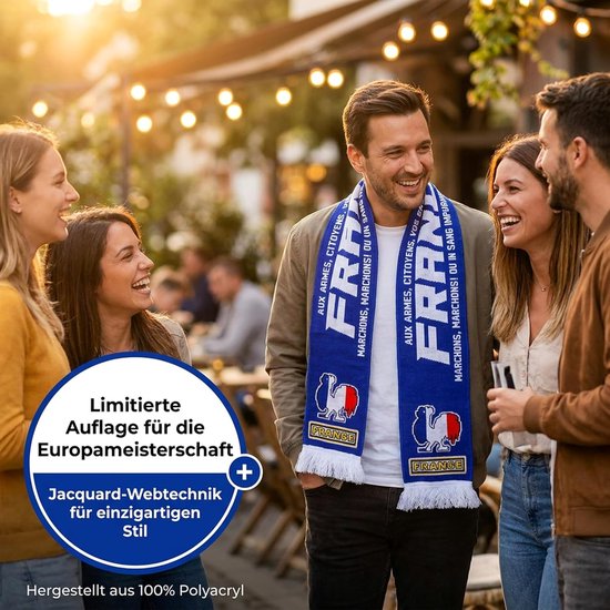 Voetbal Sjaal - Cult Sjaal - Supporters Demonstreren - Met Alle Titels - 145 cm - Blauw Wit — afbeelding 4