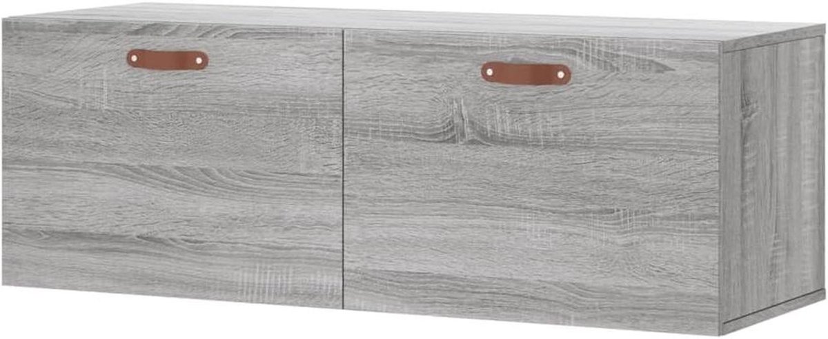 Wandkast - Hangend meubel - Opbergen - Ruimtebesparend wandmontage - 100 cm breed - Grijs