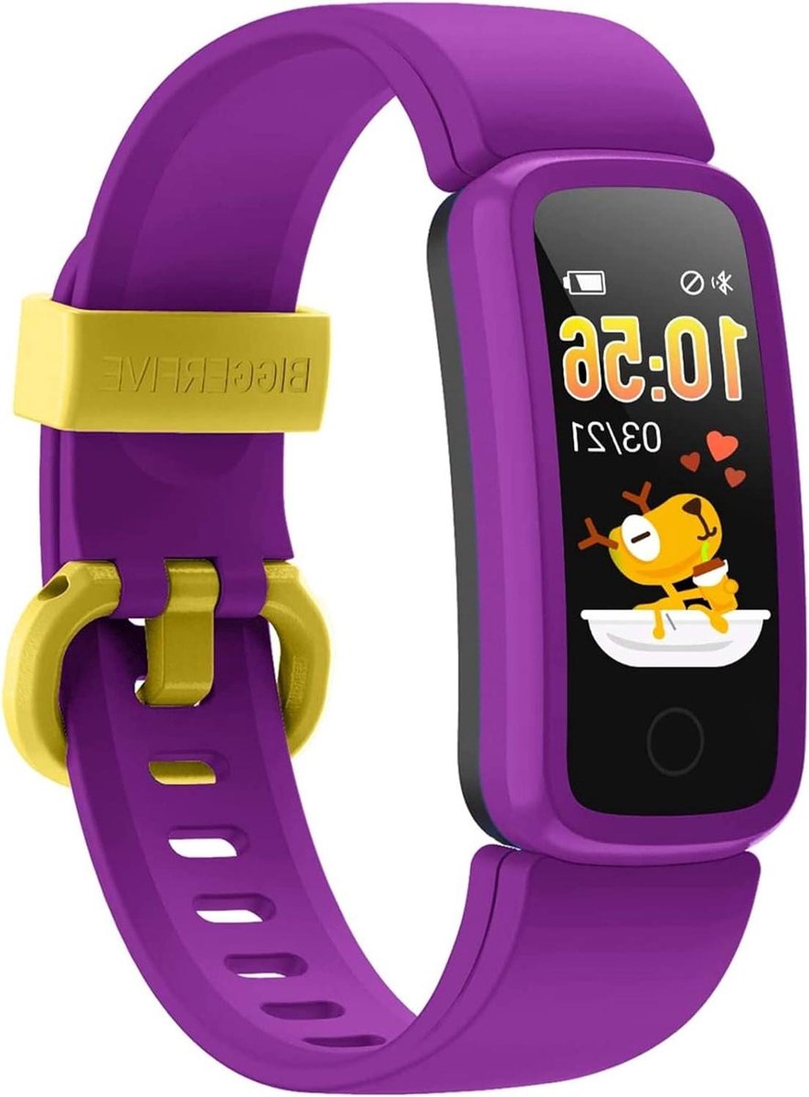 Fitness Horloge - Activiteitstracker Kinderen - Gezondheid Monitoren - IP68 Zwemwaterdicht - Tot 7 Dagen Batterij - Paars