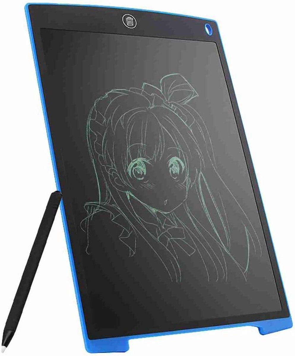 Schrijftablet - Tekentablet LCD - Notities Maken - Papiervrij Schrijven - 12 inch - Blauw