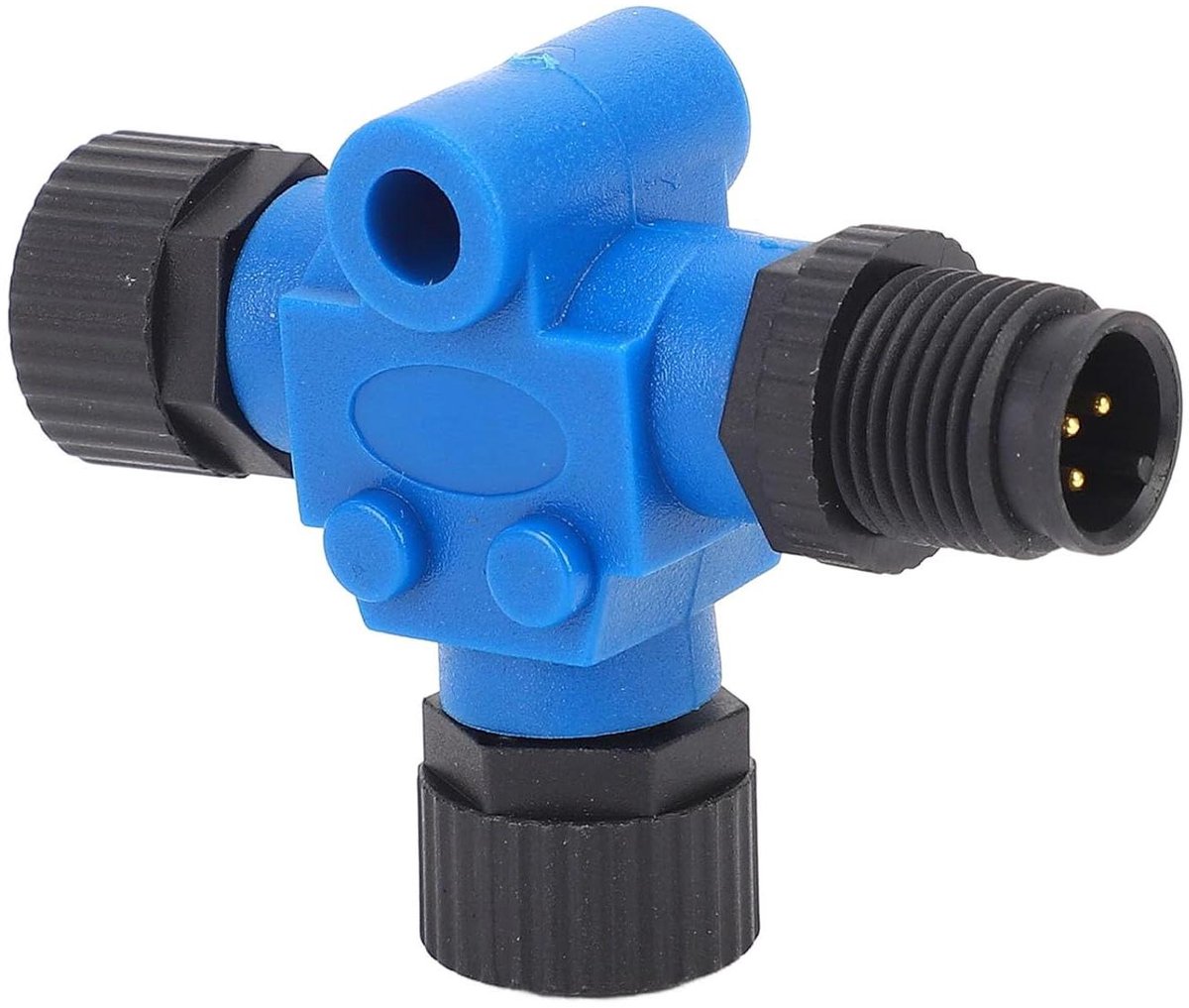 Maritieme T-connector - Netwerk splitter - Boot navigatie - Stabiele verbinding - 8x6x2 cm - Blauw