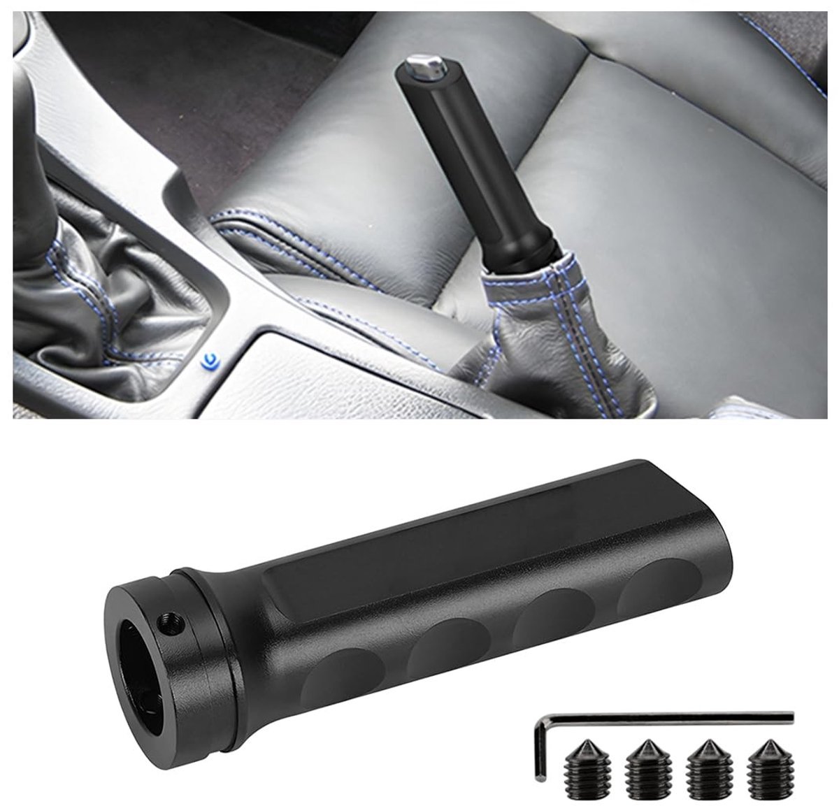 aladdien - Auto handrem afdekking - Modificatie accessoires - Zwart - Handrem bescherming - Geschikt voor SUV's en vrachtwagens - Aluminiumlegering