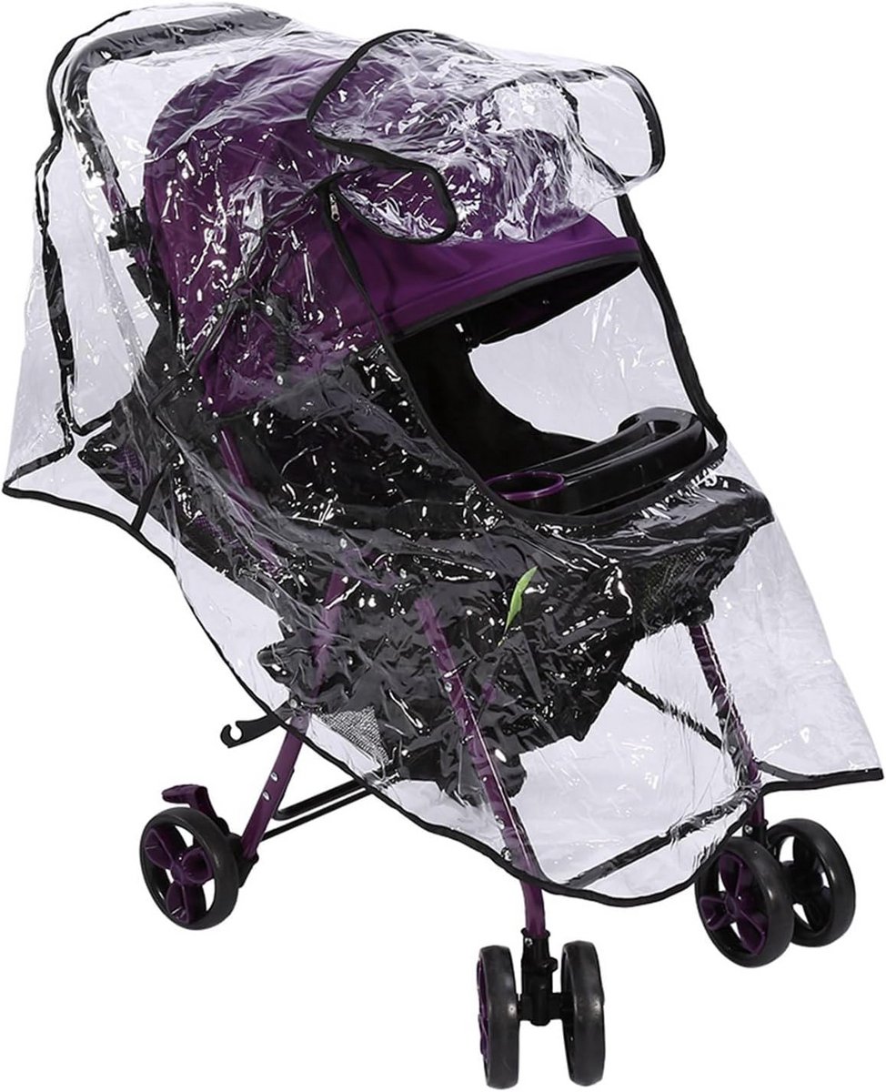LEAPITURILITUEL 1 PVC Universal Stroller Rain Cover Dust Dust Cover PRAM Accessory Universal Stroller Accessory for Printing Pram Rain