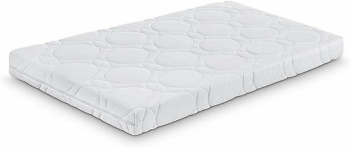 Baby Kleuter Matras - Ledikantmatras - Goede Nachtrust - Anti-Allergische Hoes - 70x140 cm - Wit