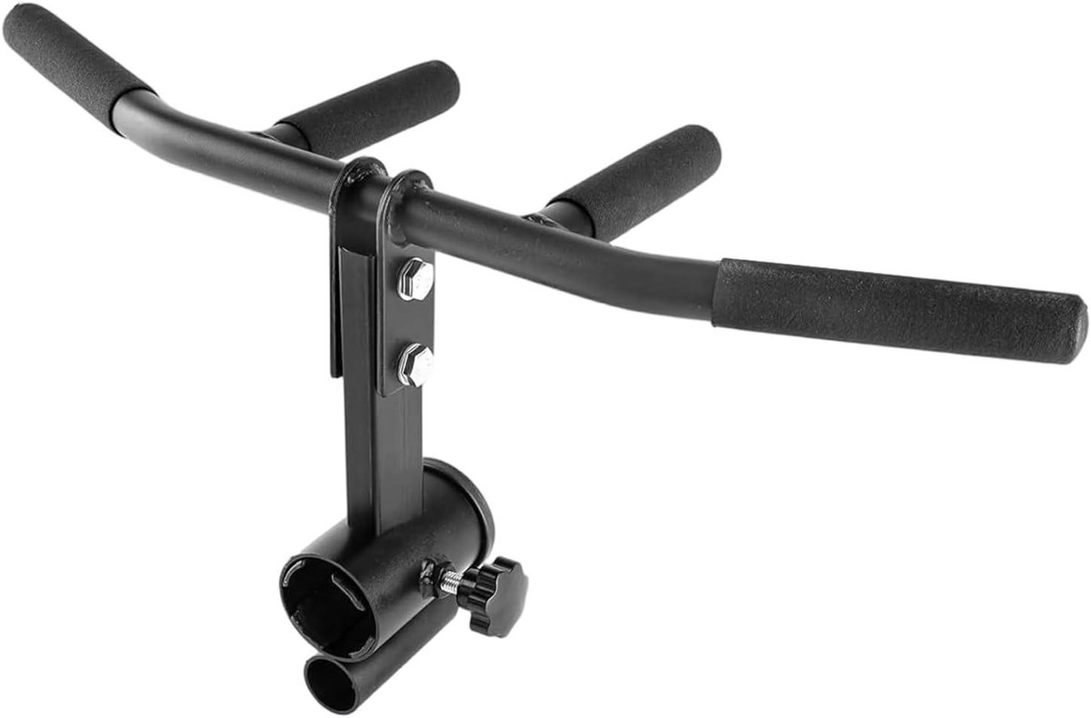 Roeigreep voor stang - Vergrendelingsgreep - Kracht Training - Probleemloze aanpassing - 58 cm - Zwart