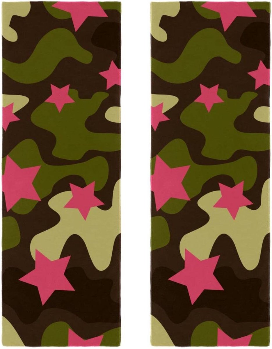 Microfiber Handdoeken - Sporthanddoeken - Zweet Afvegen - Super Absorberend - 30x80 cm - Roze Sterpatroon