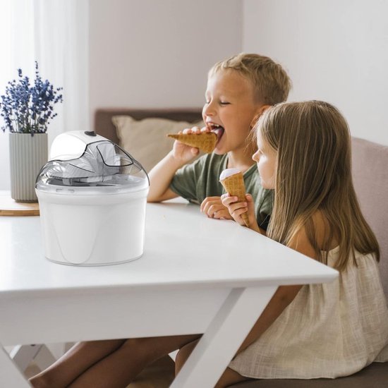 IJsmachine - IJsmaker - Softijs Machine Voor Thuis - 1,5 Liter - Wit van Merkloos — afbeelding 5