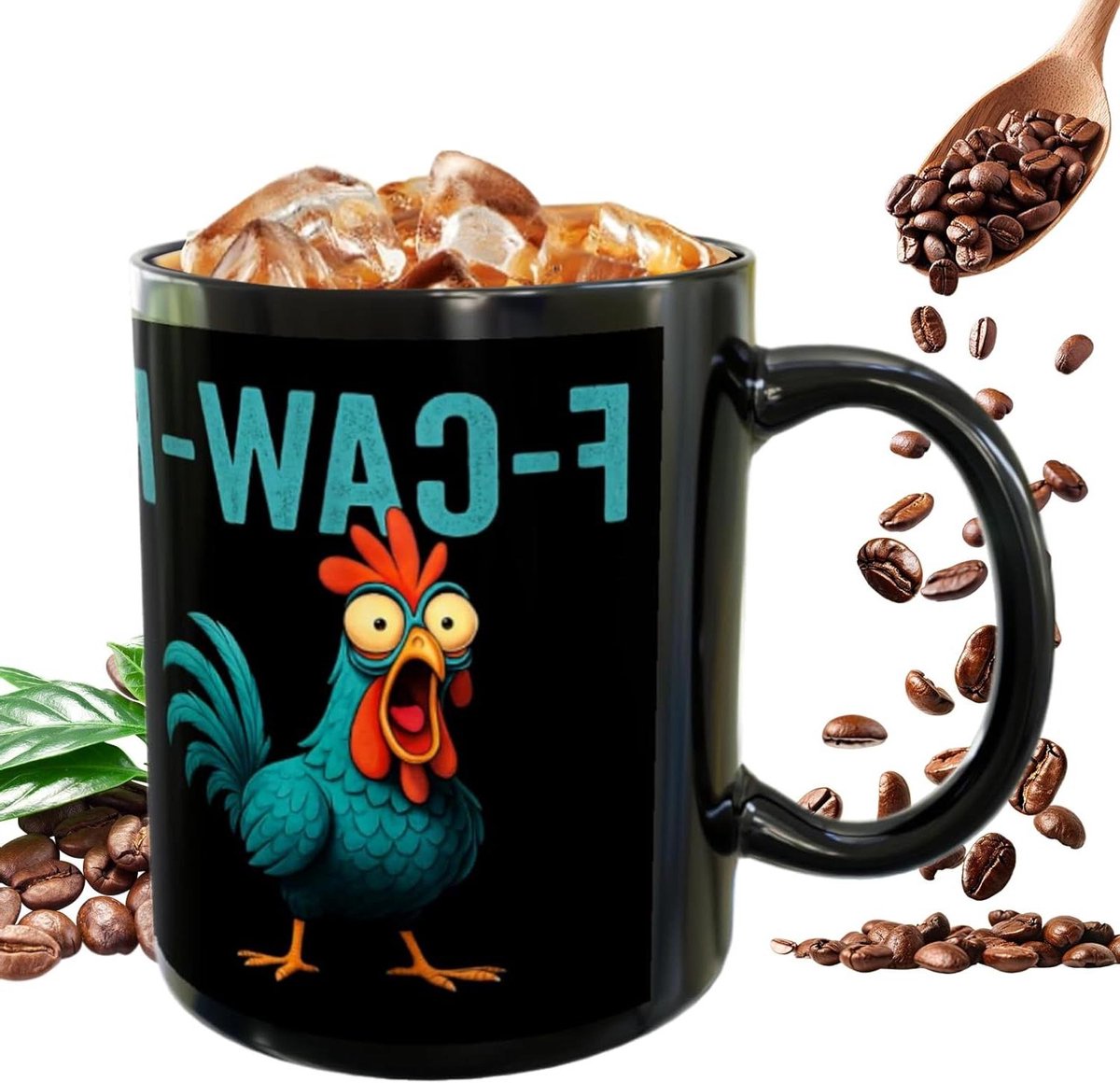Koffiemok Keramiek - Grappige mok - Dagelijks Genieten - Comfortabele handgreep - 340 ml - Wit