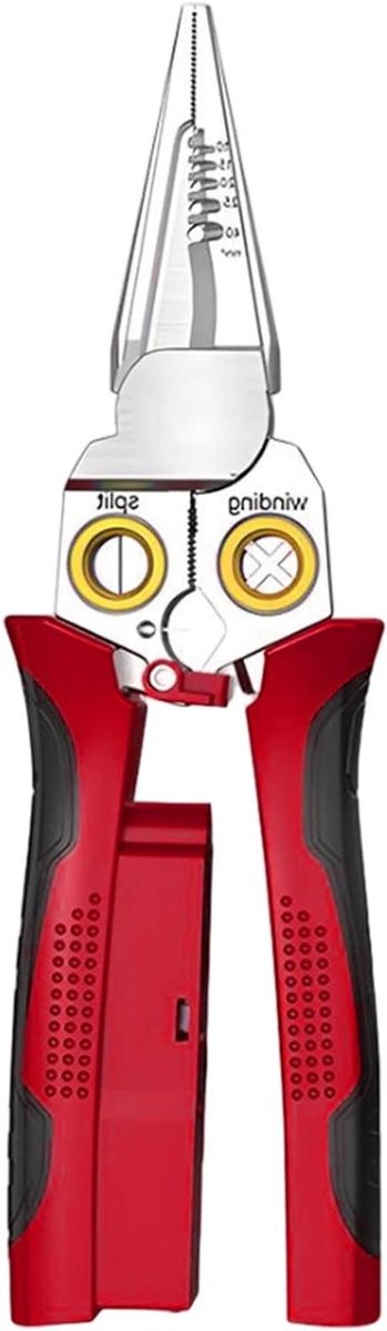Multifunctionele Draadstripper - 8-in-1 Gereedschap - Elektrische Klussen - Ingebouwde Spanningstester - 20 cm - Rood