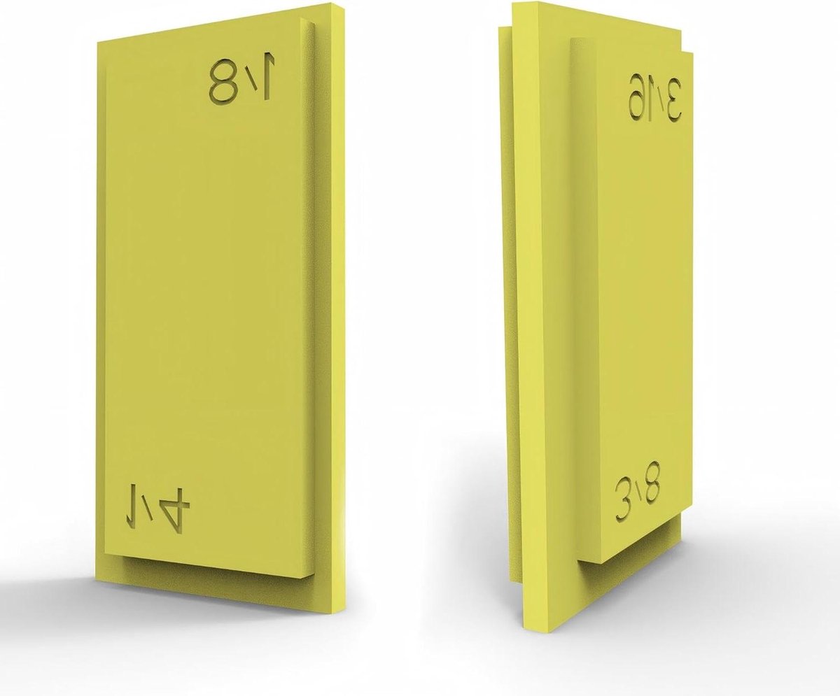 Markeer Gereedschap - Precisie Meters - Deuren Markeren - 4 Maten In 1 - 1-8 tot 3-8 inch - Geel