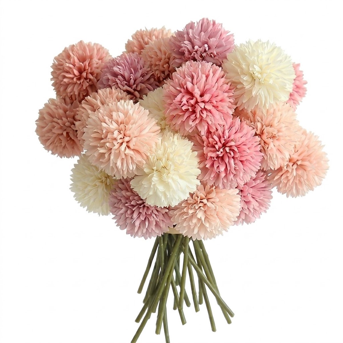 NUVEX Gemengde kleuren kunstbloemen set van 5 stuks chrysant bloemen kunstbloemen decoratie voor interieur vaas tafel bruiloft feest kunstbloem boeket
