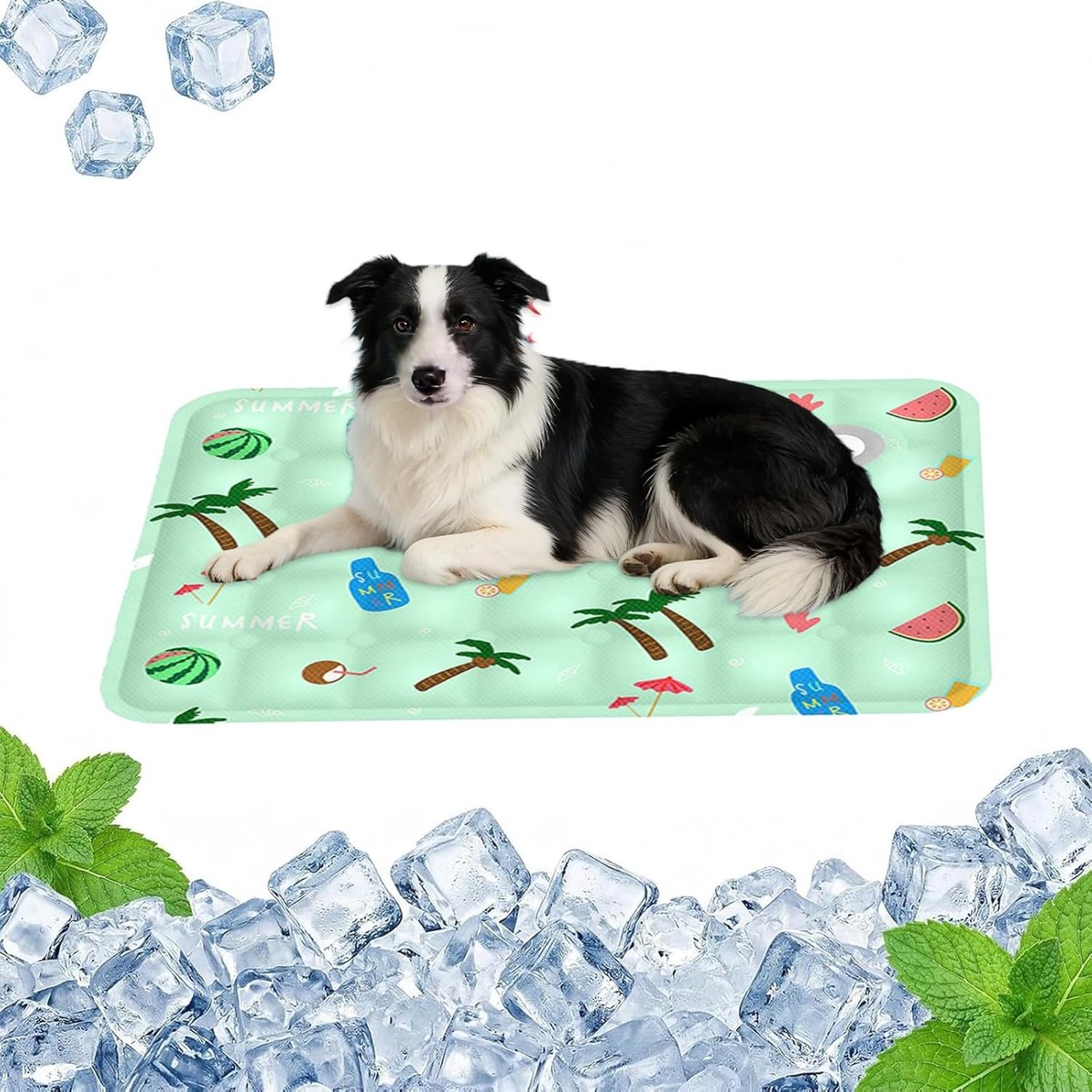 VHV - Koelmatten - Koelmatten voor honden - Koelmat voor honden en katten - Watergeïnjecteerde koelmat voor huisdieren - Zelfkoelende mat voor huisdieren - Opvouwbare koeldeken voor honden - 40 x 45 cm - Groen