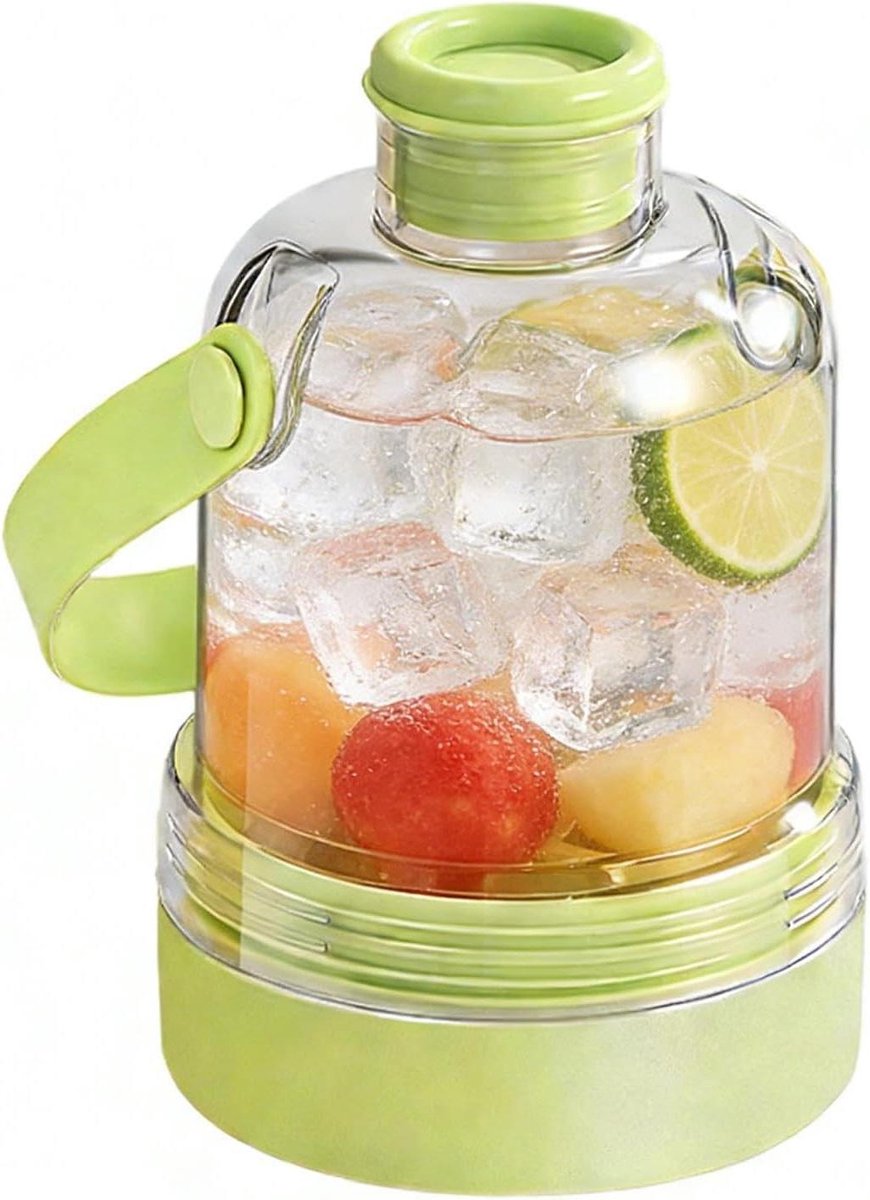 IJsvorm met fles - IJsblokjesmaker - Dranken Koelen - Kantelbestendig ontwerp - 400 ml - Paars