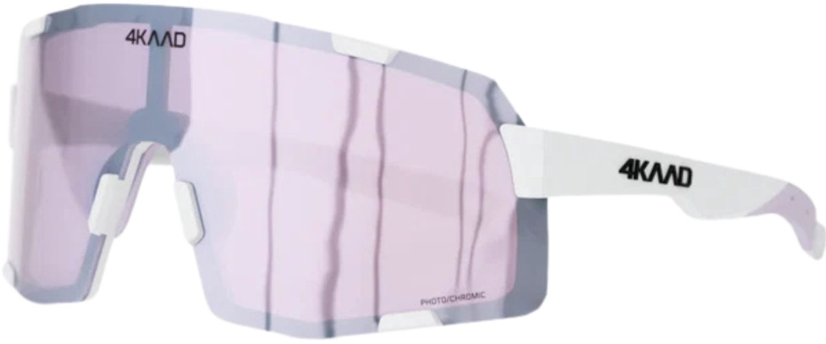 4KAAD AXENTO Photochromic Sportbril - wit frame - Roze glazen