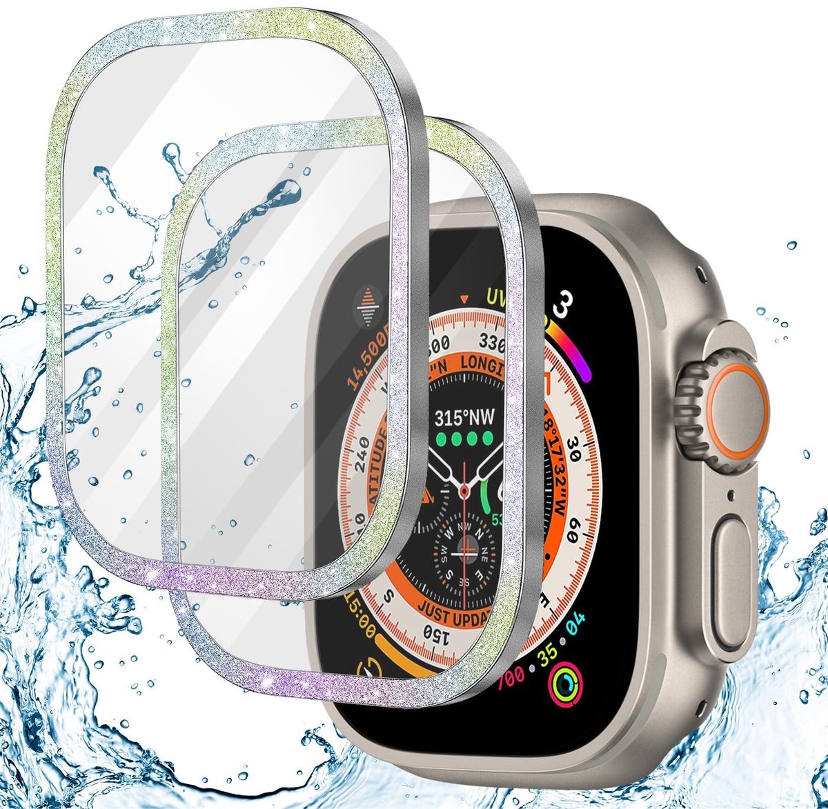 aladdien - Schermbeschermer - HD Glazen - Bubbelvrij - 49mm - Krasbestendig - Bescherming voor Apple Watch Ultra - Geschikt voor Apple Watch Ultra 49m