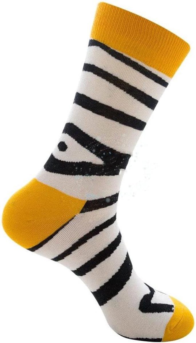 Dames Thermo Sokken - Warme huissokken - Comfortabel thuis - Antislip zool - 3 paar - Wit met print