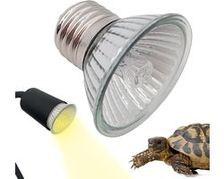 Terrarium Verwarming - UVA UVB Lamp - Reptielen Welzijn - 360 Graden Verstelbaar - 75W - Zwart