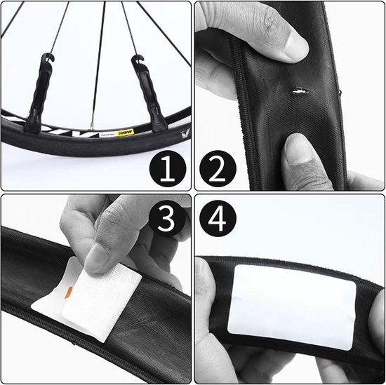 Fiets reparatieset - Bandenset lek - Onderweg repareren - Compact nulvolume - 7.5 x 4 cm - Eenheidsmaat van Merkloos — afbeelding 5